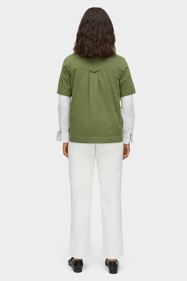 Aligne ALIGNE Laurel Short Sleeve Overshirt - Green | Laurel TOPS