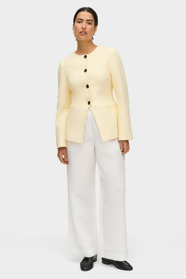 Aligne ALIGNE Linen Wide Leg Trouser - White | Alara TROUSER