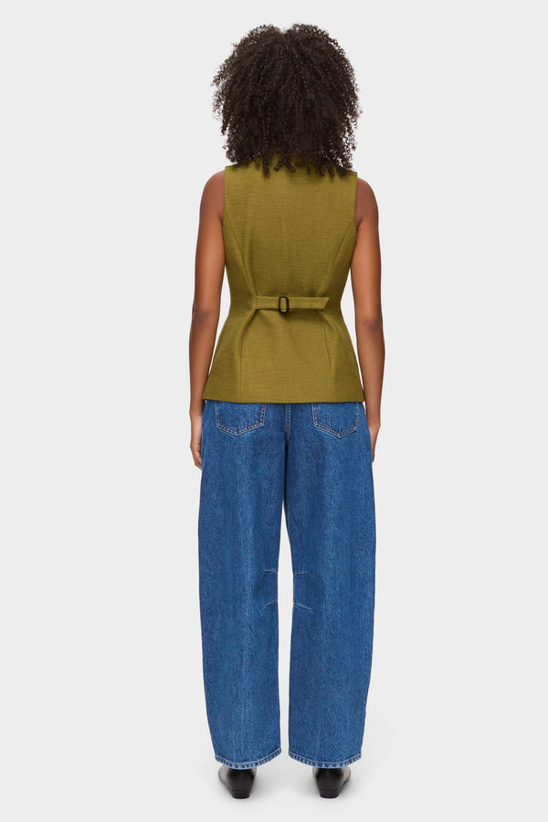 Aligne ALIGNE Long Boucle Waistcoat - Green | Leo WAISTCOATS