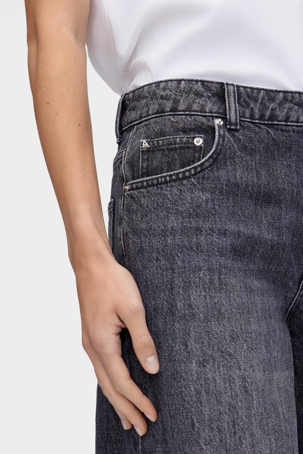 Aligne ALIGNE Mid Rise Loose Wide Jeans - Black JEANS