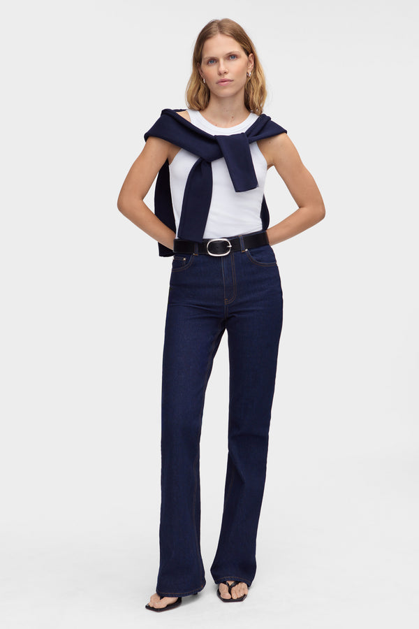 Aligne ALIGNE Mid Rise Skinny Flare Jeans - Indigo JEANS