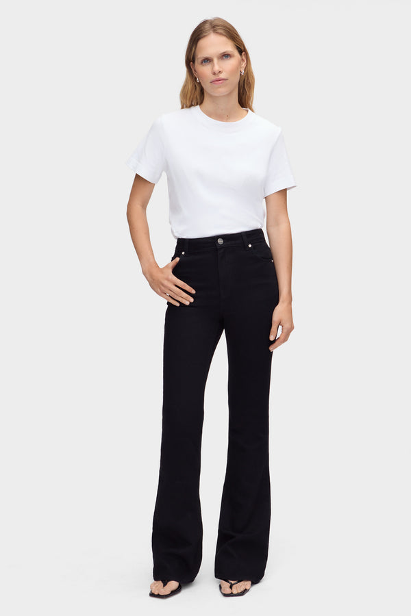 aligne ALIGNE Mid Rise Slim Flare Jeans - Black JEANS