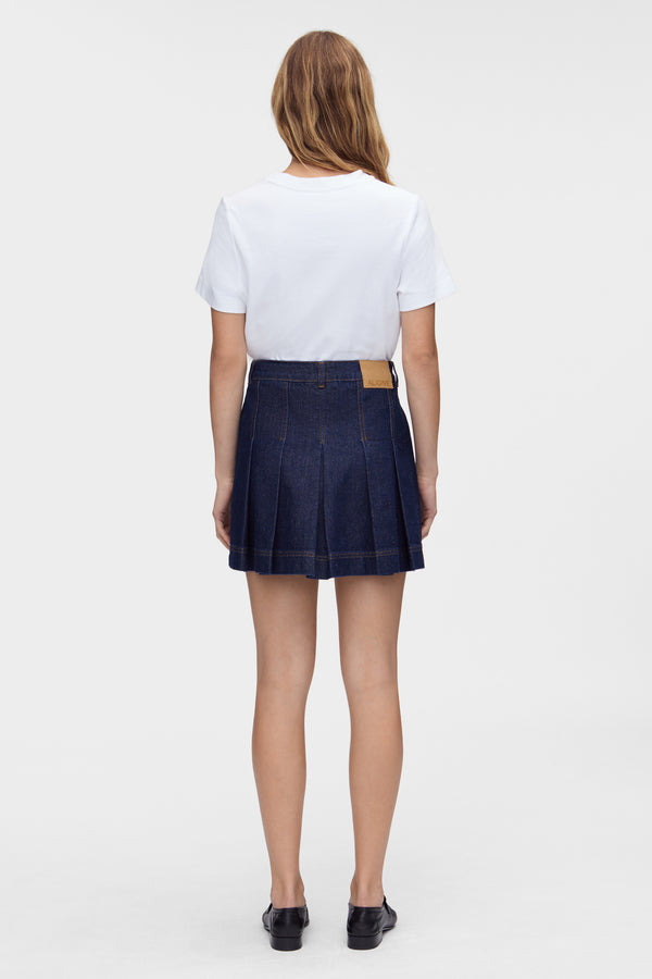 Aligne ALIGNE Pleated Denim Mini Skirt - Indigo | Yolie SKIRTS