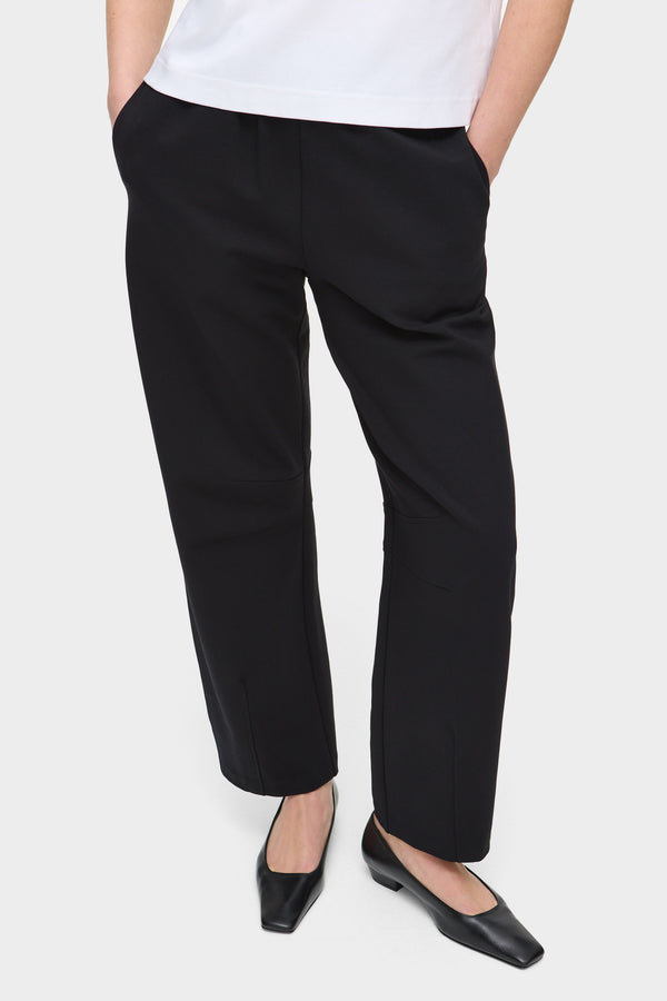 Aligne ALIGNE Ponte Barrel Leg Trouser - Black | Markus TROUSERS