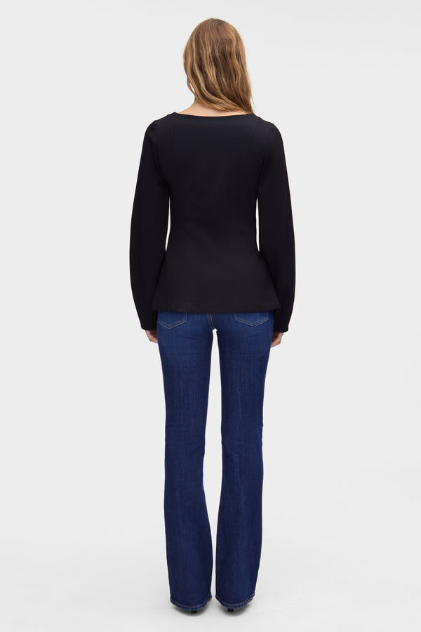 Aligne ALIGNE Ponte Waisted Cardigan - Black| Bonnie BLAZER
