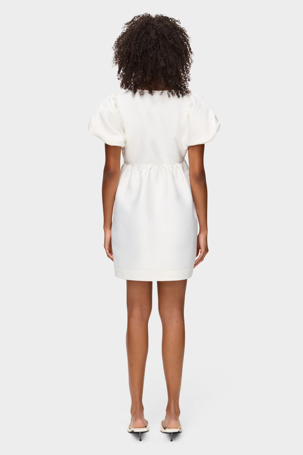 Aligne ALIGNE Puff Sleeve Satin Bridal Dress - White | Ivy DRESSES