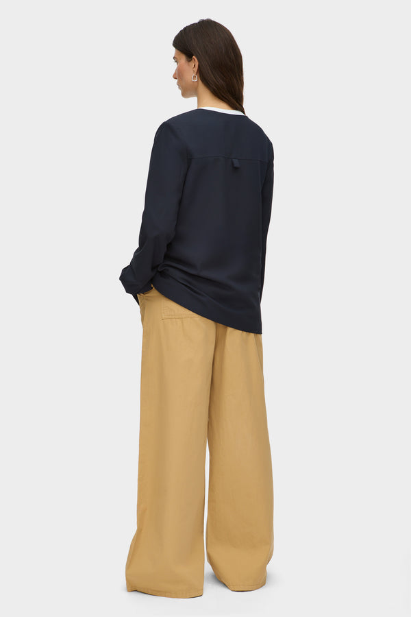 Aligne ALIGNE Relaxed Scoop Neck Blazer - Blue | Rae BLAZER