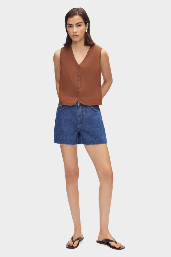 Aligne ALIGNE Relaxed Waistcoat - Brown | Ally WAISTCOATS