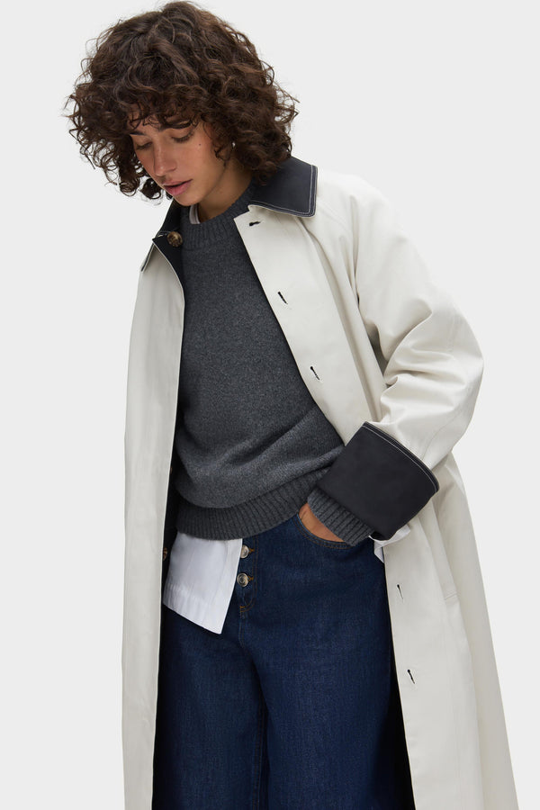aligne ALIGNE Reversible Trench Coat - Navy | Barnaby OUTERWEAR