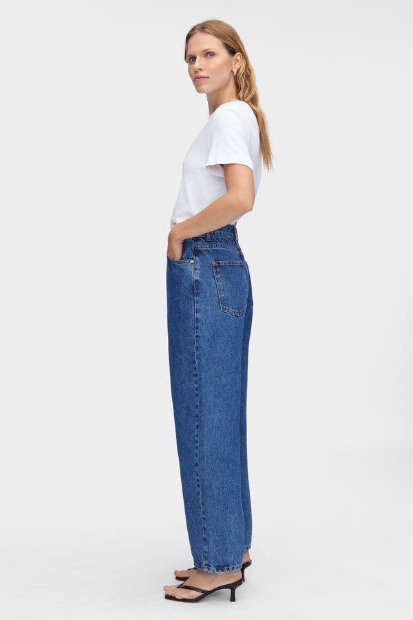 Aligne ALIGNE Rigid Barrel Leg Jean - Blue | Markus JEANS