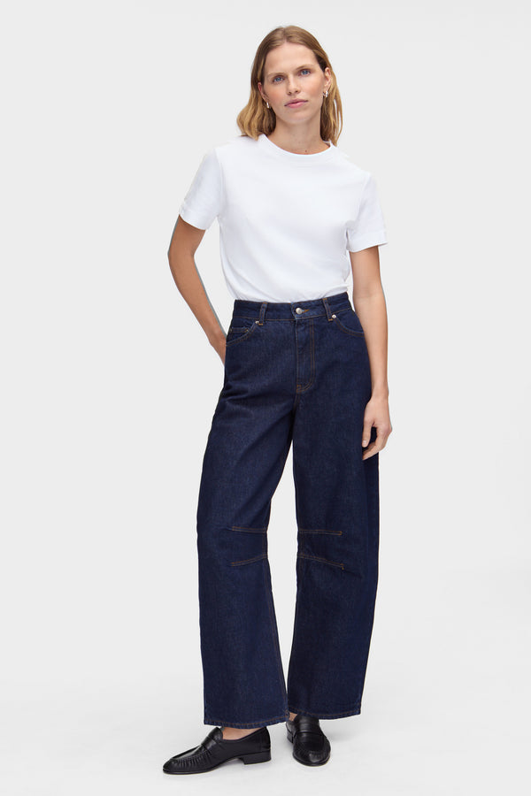 aligne ALIGNE Rigid Barrel Leg Jeans - Indigo | Markus JEANS