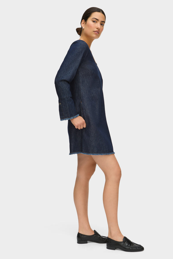 Aligne ALIGNE Scoop Neck Denim Mini Dress - Blue | Lucas DRESSES