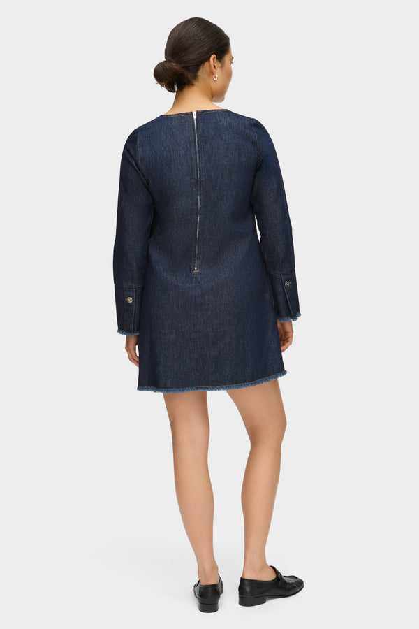 Aligne ALIGNE Scoop Neck Denim Mini Dress - Blue | Lucas DRESSES