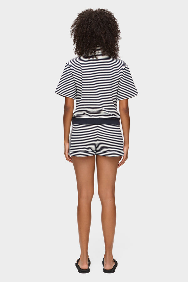 Aligne ALIGNE Short Striped Shorts - Navy | Omari TROUSERS