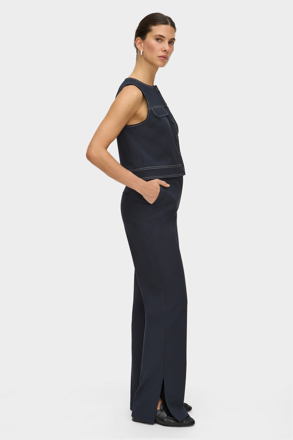 Aligne ALIGNE Split Tailored Trouser - Blue | Amelia TROUSERS
