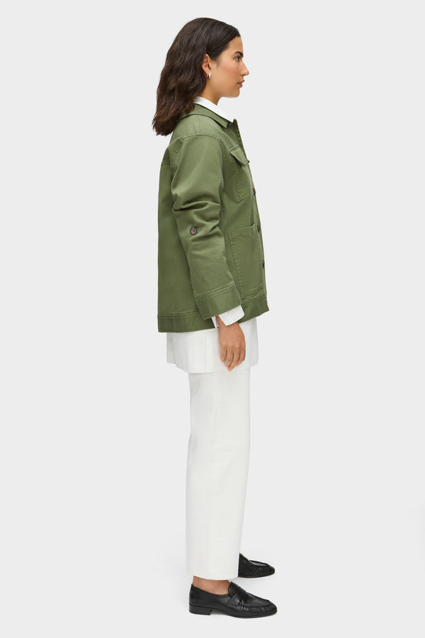 Aligne ALIGNE Utility Cotton Jacket - Green | Maria OUTERWEAR
