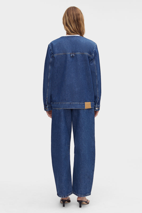 Aligne ALIGNE Utility Denim Jacket - Dark Blue | Bahareh OUTERWEAR