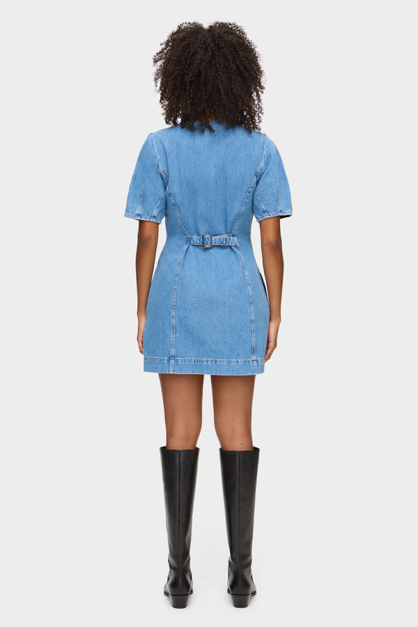 Aligne ALIGNE Waisted Denim Dress - Blue | Aurelia DRESSES