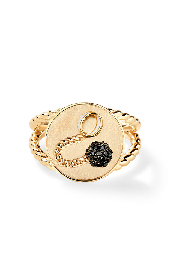 Alison Lou Ball And Chain Signet Ring