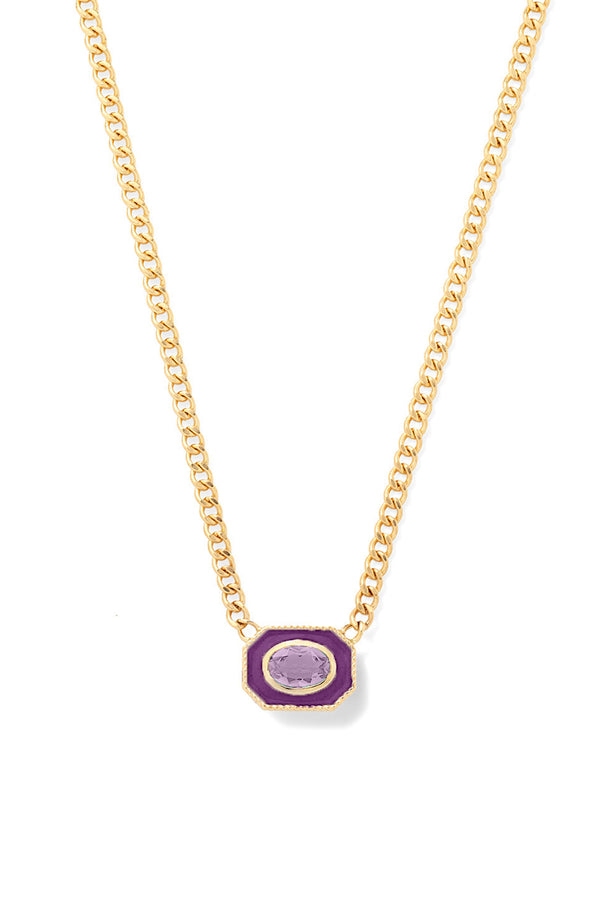 Alison Lou Bezel Basket Necklace