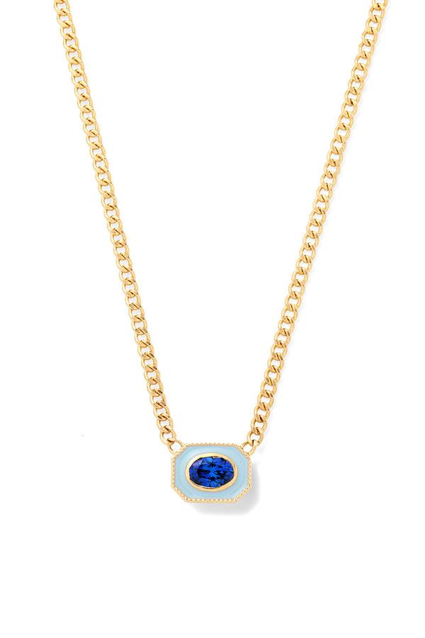 alison lou Bezel Basket Necklace