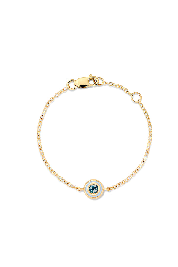 Alison Lou Birthstone Bezel Baby Bracelet