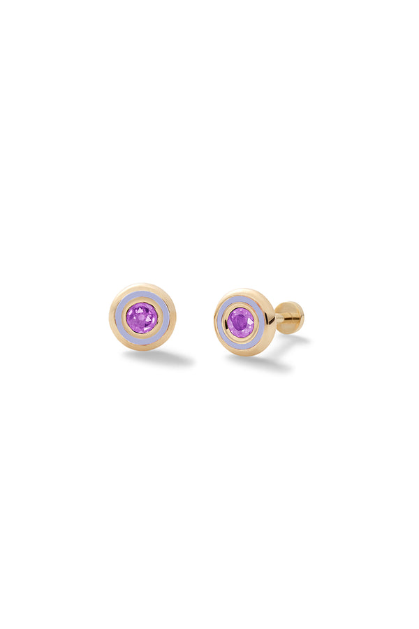Alison Lou Birthstone Bezel Baby Studs
