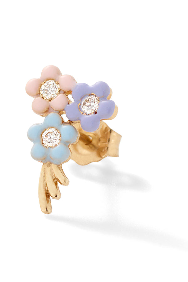 Alison Lou Bouquet Of Flowers Stud