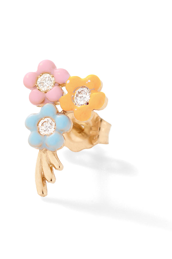 Alison Lou Bouquet Of Flowers Stud