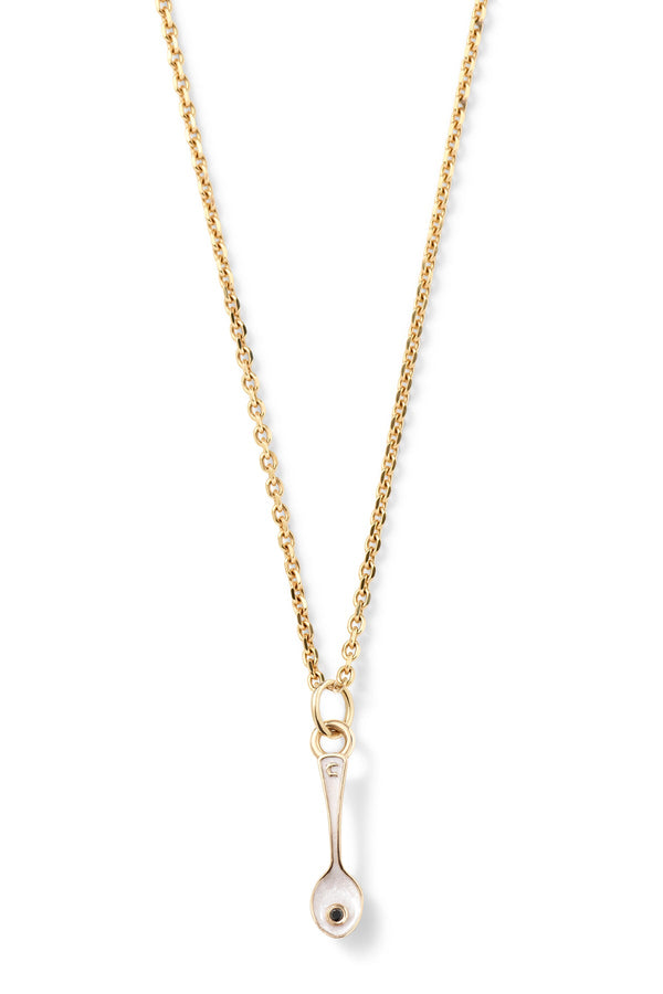 Alison Lou Caviar Kaspia Necklace With Spoon Charm