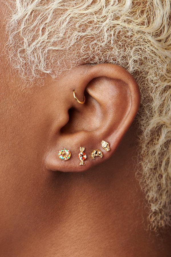 Alison Lou Croissant Stud