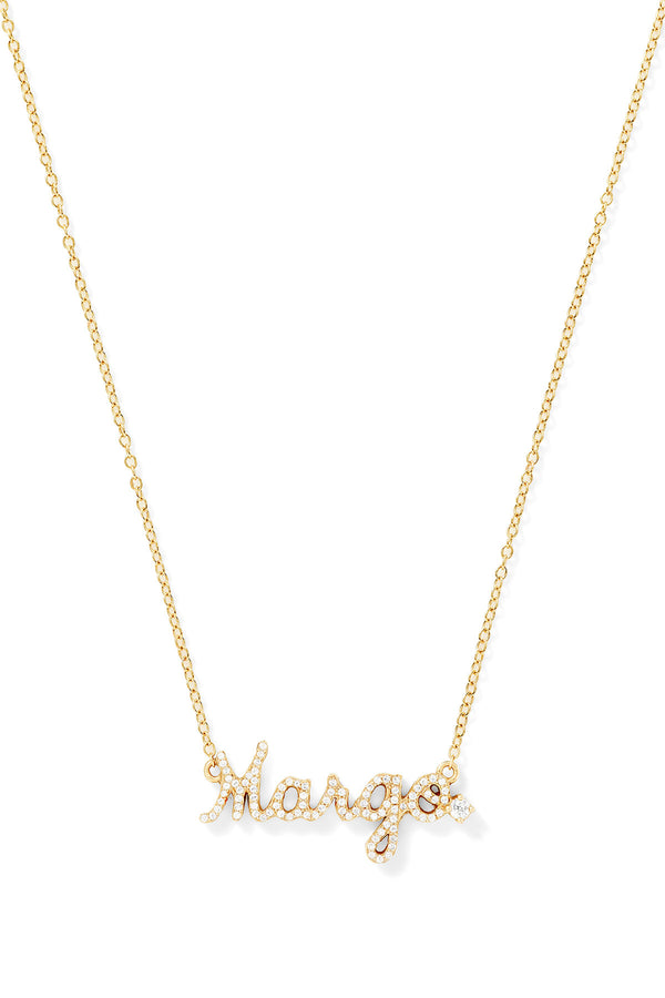 alison lou Custom Pavé Word Necklace