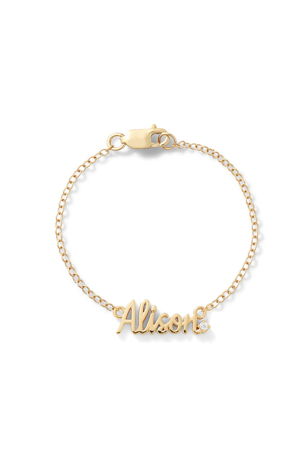alison lou Custom Word Baby Bracelet