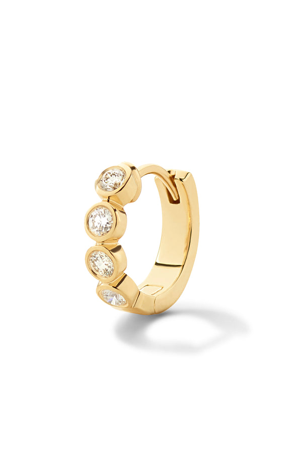 alison lou Diamond Bezel Huggie