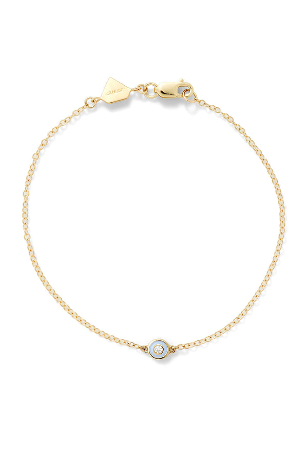 Alison Lou Diamond Enamel Bezel Bracelet