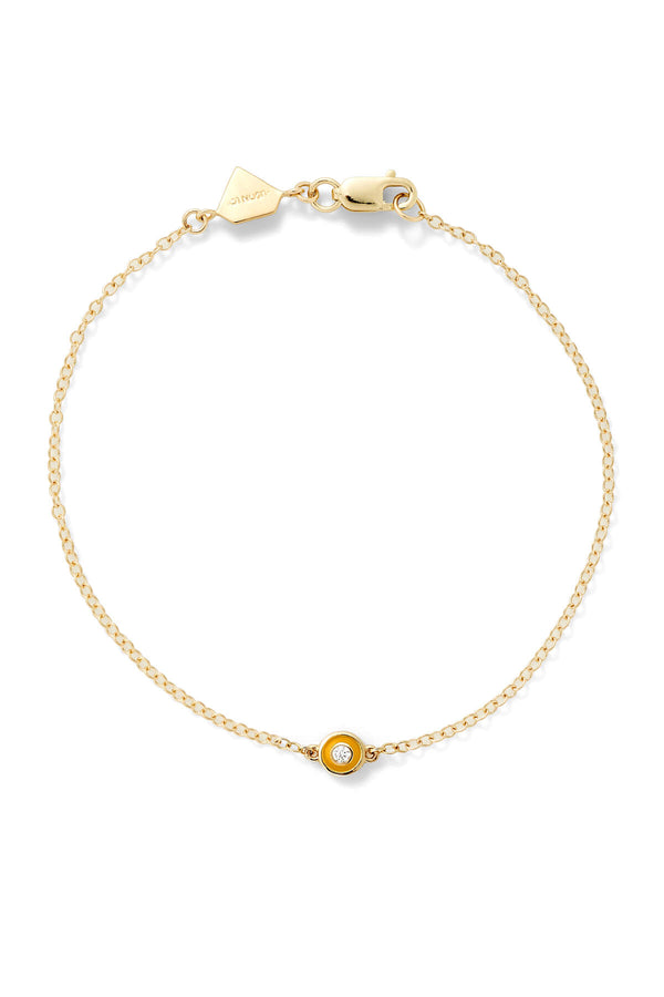 Alison Lou Diamond Enamel Bezel Bracelet