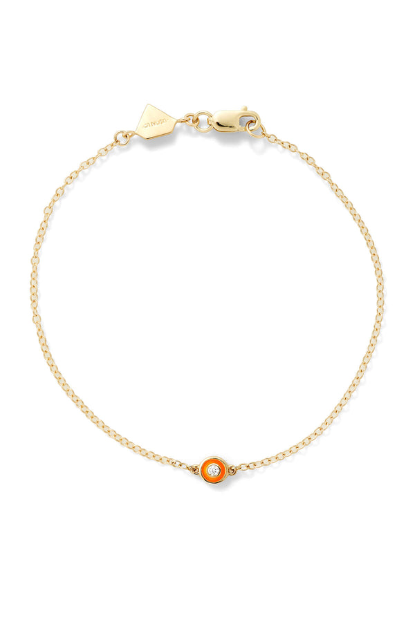 Alison Lou Diamond Enamel Bezel Bracelet
