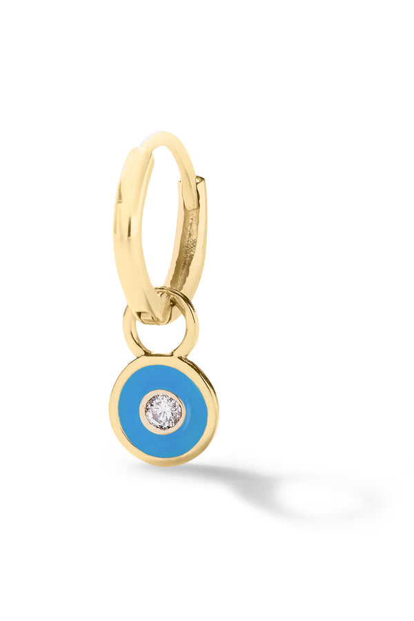 Alison Lou Diamond Enamel Bezel Huggie