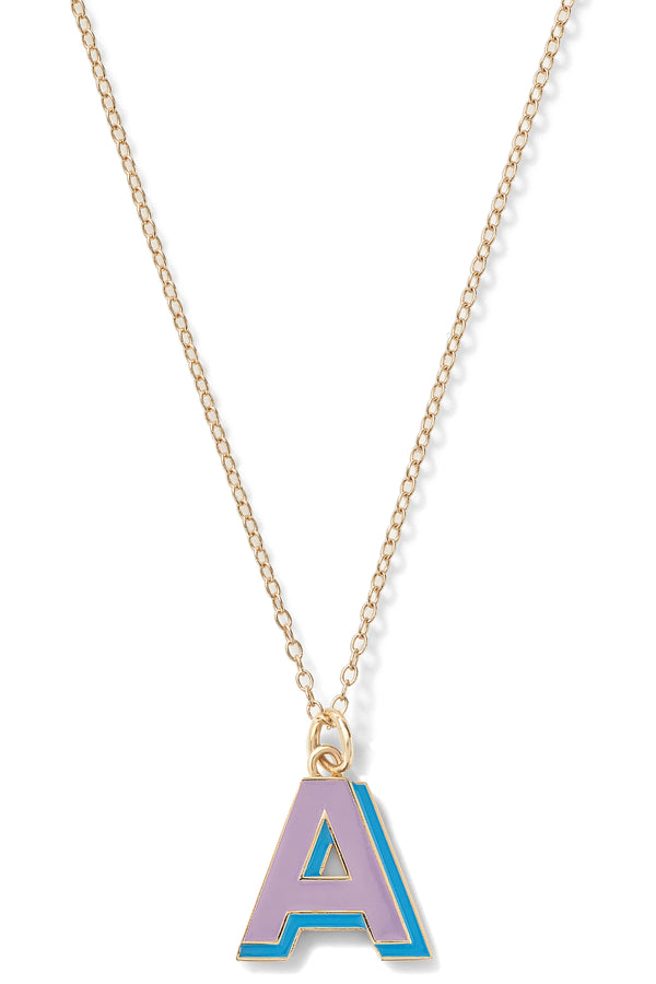 Alison Lou Double Enamel Letter Necklace