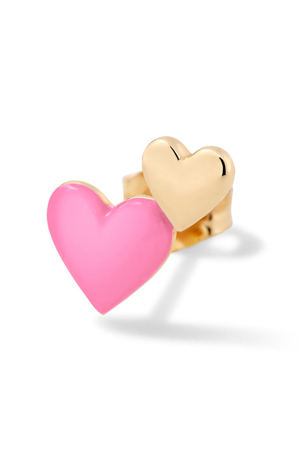 Alison Lou Double Heart Stud