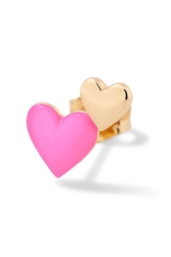 Alison Lou Double Heart Stud