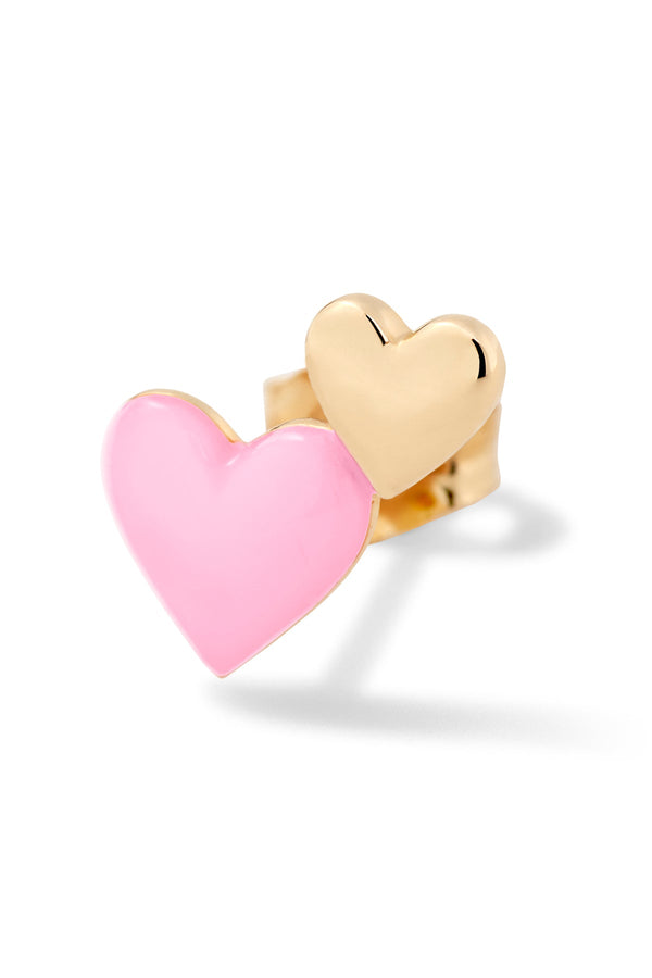 Alison Lou Double Heart Stud