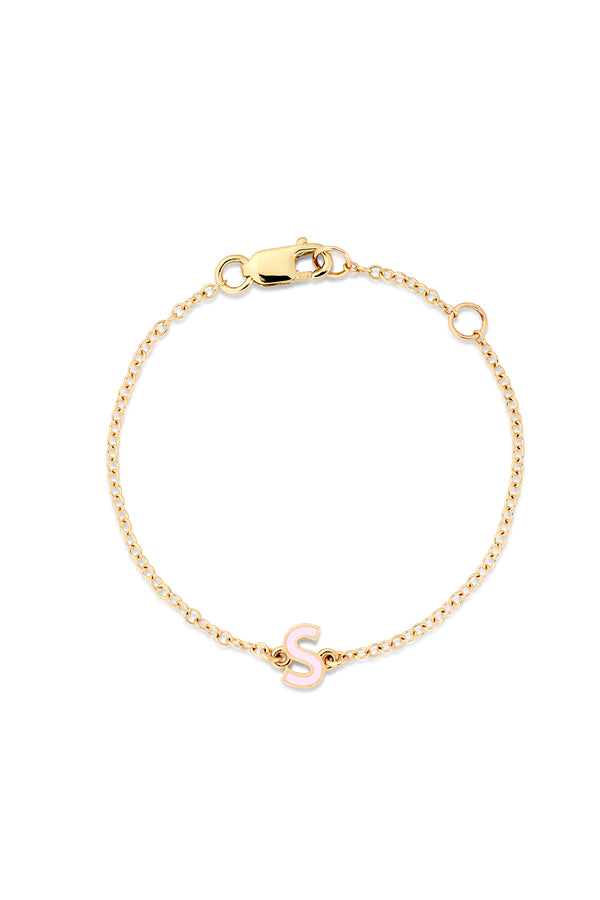 alison lou Enamel Letter Baby Bracelet