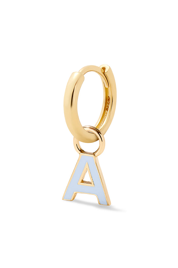 Alison Lou Enamel Letter Huggie