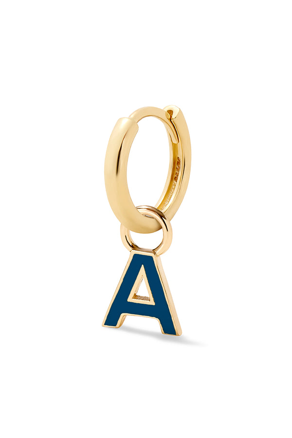 Alison Lou Enamel Letter Huggie