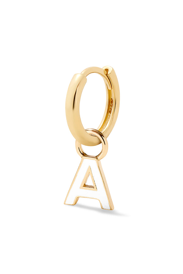 alison lou Enamel Letter Huggie