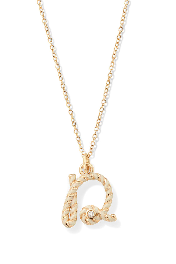 alison lou Enamel Letter Streamer Necklace