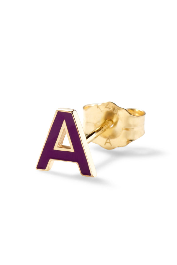 Alison Lou Enamel Letter Stud