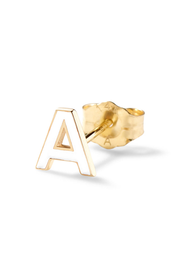 Alison Lou Enamel Letter Stud