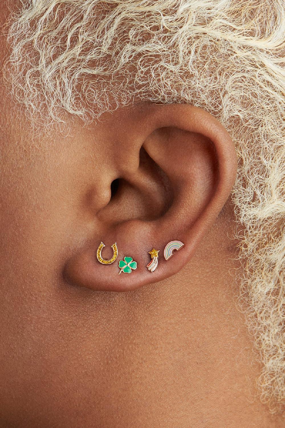 Alison Lou Four Leaf Clover Stud